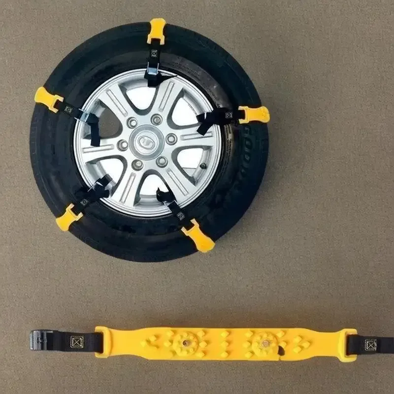 car snow widening tire anti-slip chains. Universal type. Made of beef tendon thickened material.