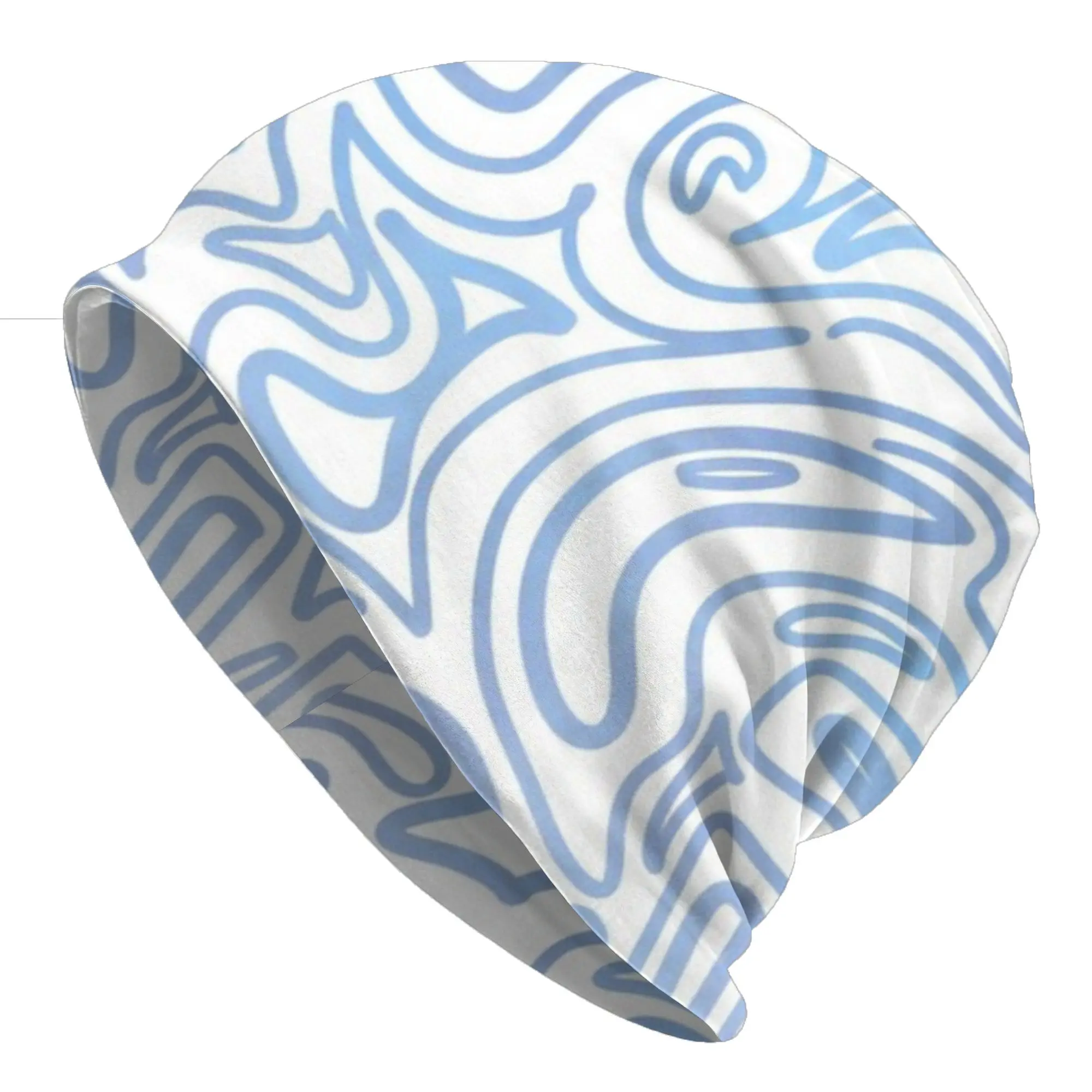 Blue (18) Outdoor Caps For Men Women Sea Wave Ski Caps Soft Bonnet Hats Skullies & Beanies Hat