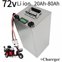 72V 20AH 30AH 40Ah 50AH 60AH 70AH 80Ah Lithium -ion battery with BMS for motorcycle electric car pedal energy golf cart