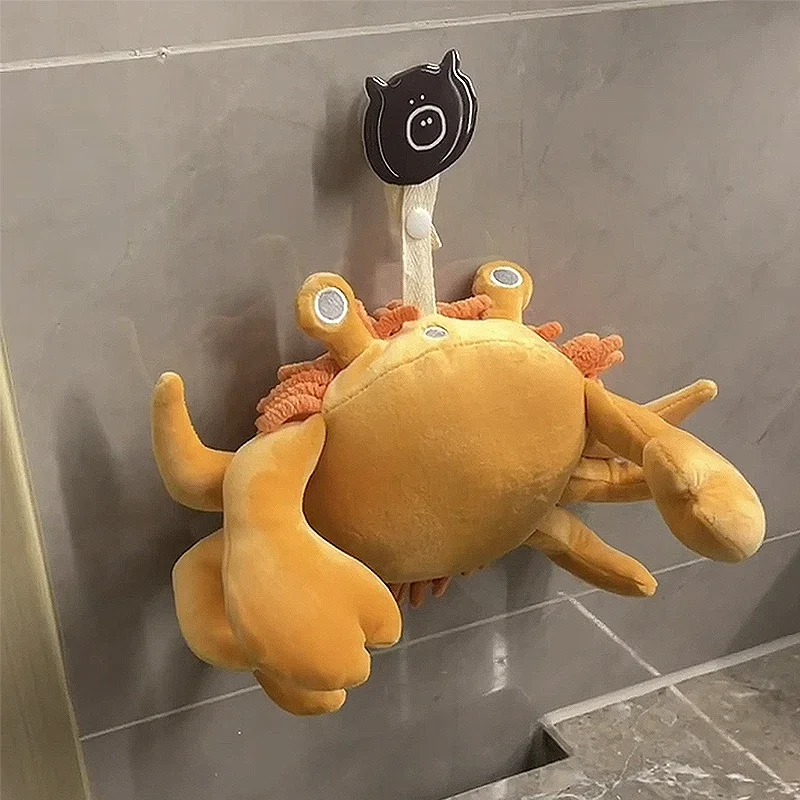 Cartoon Krab Handdoek Schattige Hangende Water-Absorberende Sneldrogende Chenille Huishoudelijke Badkamer Verdikte Anti-Geur Handdoek Nieuw