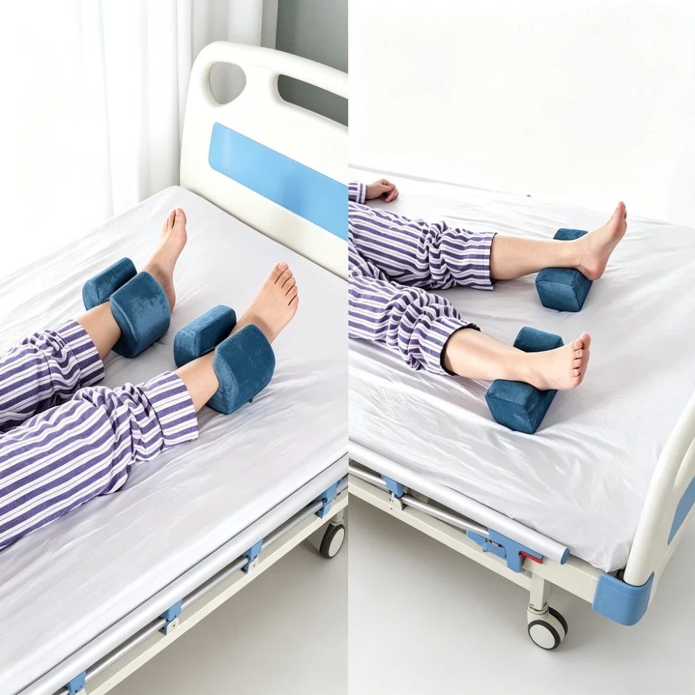 Elevated Foot Pillow for Bedridden, Ankle Heel Knee Protector, Anti-Cushion Pressure Relief, Sleeping Wedge