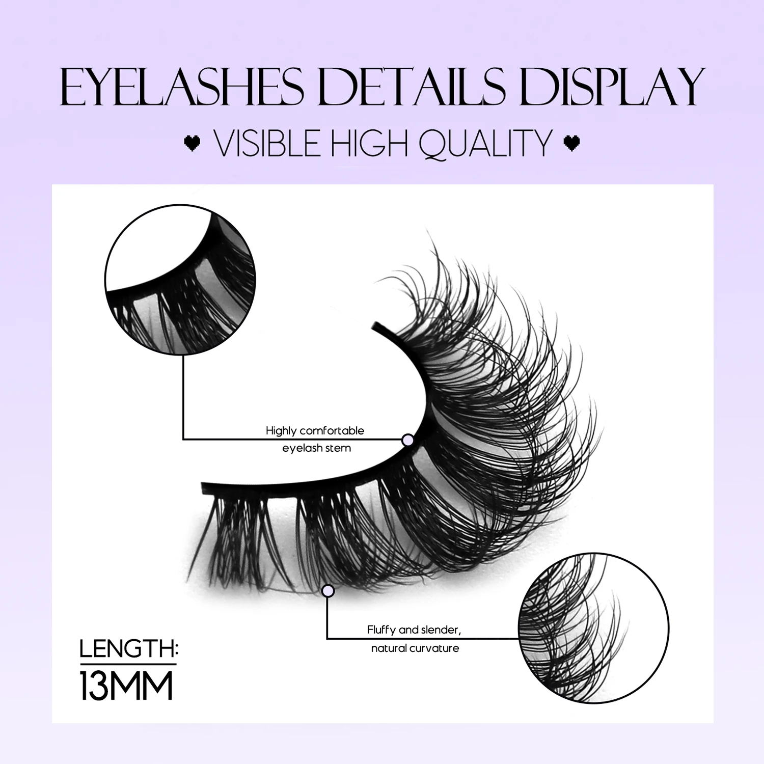 Veltrinay pestañas postizas volumen 3D pestañas postizas de visón pestañas finas pestañas de visón naturales tiras de pestañas esponjosas pestañas postizas