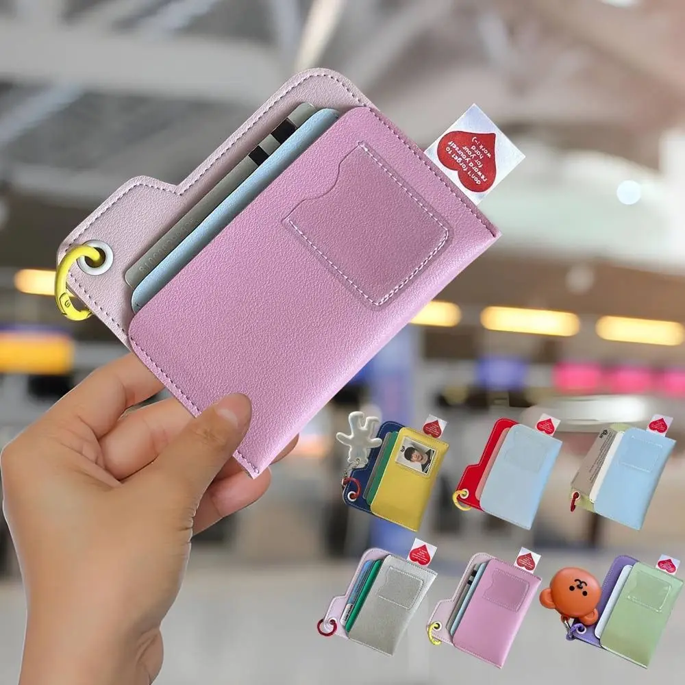 جديد رقيقة جدا حامل جواز السفر متعدد الوظائف بو الجلود حامل بطاقة الائتمان خفيفة الوزن بطاقة الائتمان محافظ السفر #4