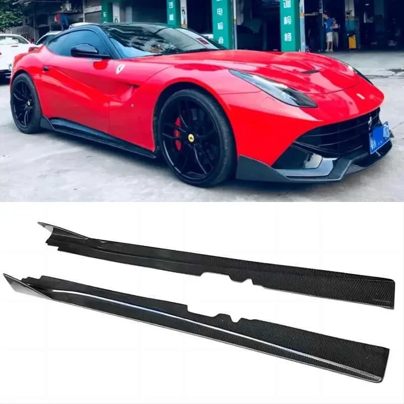 

Для Ferrari F12 2013 2014 2015 2016 2017 2018 2019 боковые юбки из настоящего углеродного волокна, комплект кузова, крышка для губ