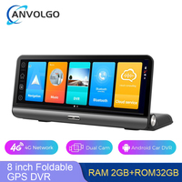 8 inch dual Cameras 4G Android 2+32G Car Dash Cam GPS Navigation HD Video Recorder Dashboard DVR WiFi App Remote Monitoring  ﻿