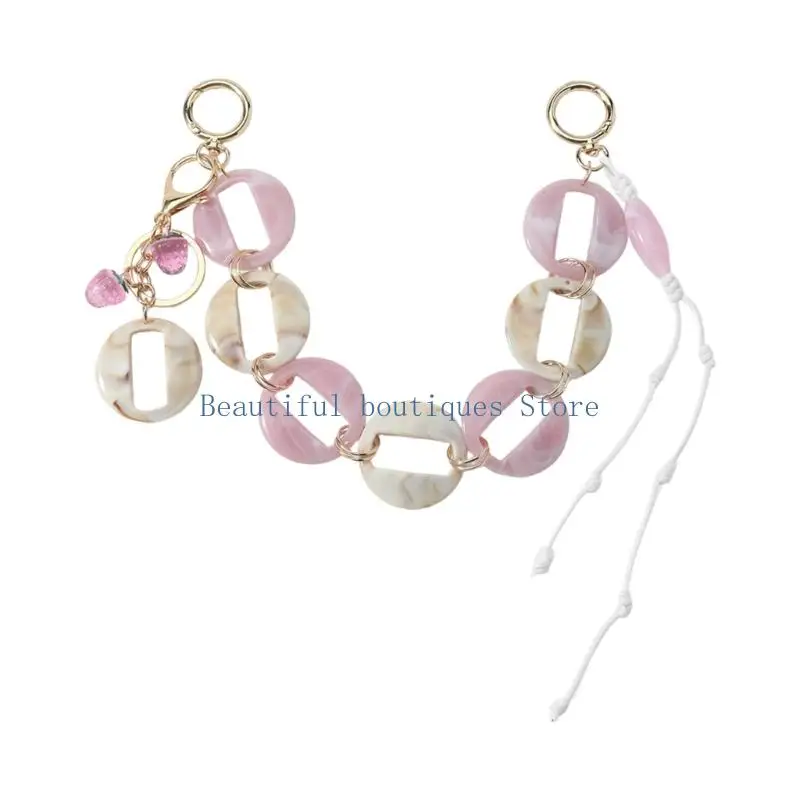 U4LF Artistic Gradient Acrylic Holder Pendant With Edgy Leopard And Star