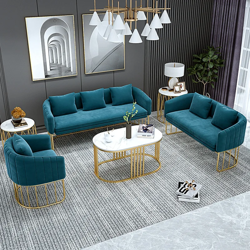 

Light luxury beauty salon sofa rest area reception simple modern Internet celebrity hair salon casual clothing store small sofa