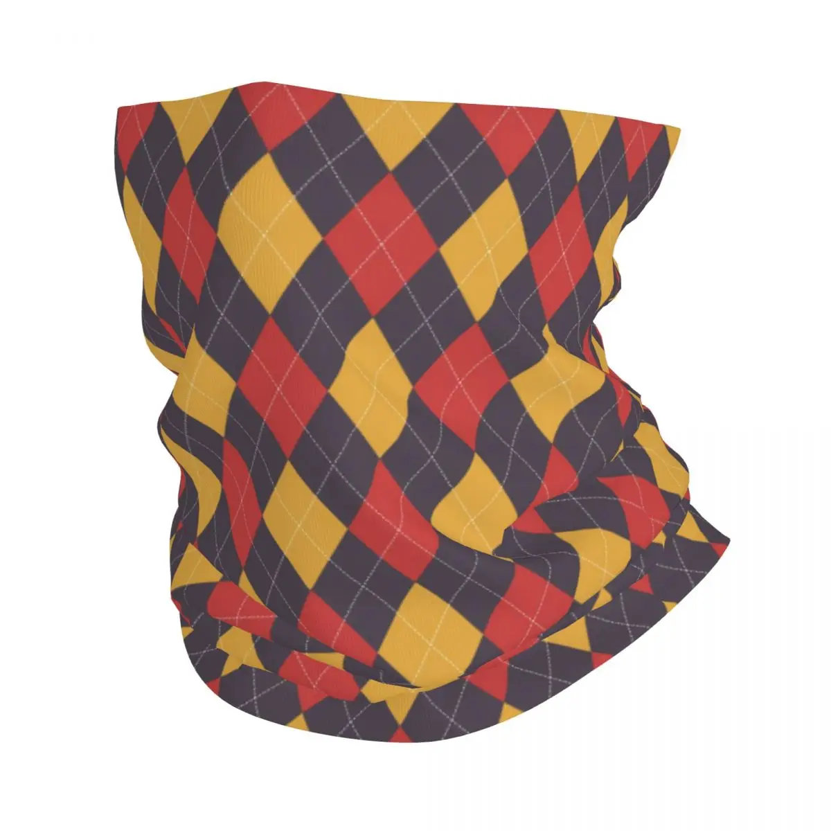 Cache-cou bandana à motif Argyle coloré personnalisé pour hommes et femmes, écharpe de randonnée, couverture de visage, ski, hiver