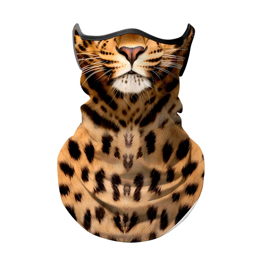 Lce الحرير تنفس باندانا ركوب الدراجات تشغيل وشاح ركوب المشي لمسافات طويلة الرياضة 3D الحيوان قناع الوجه غطاء وشاح رائع حماية الرقبة #6