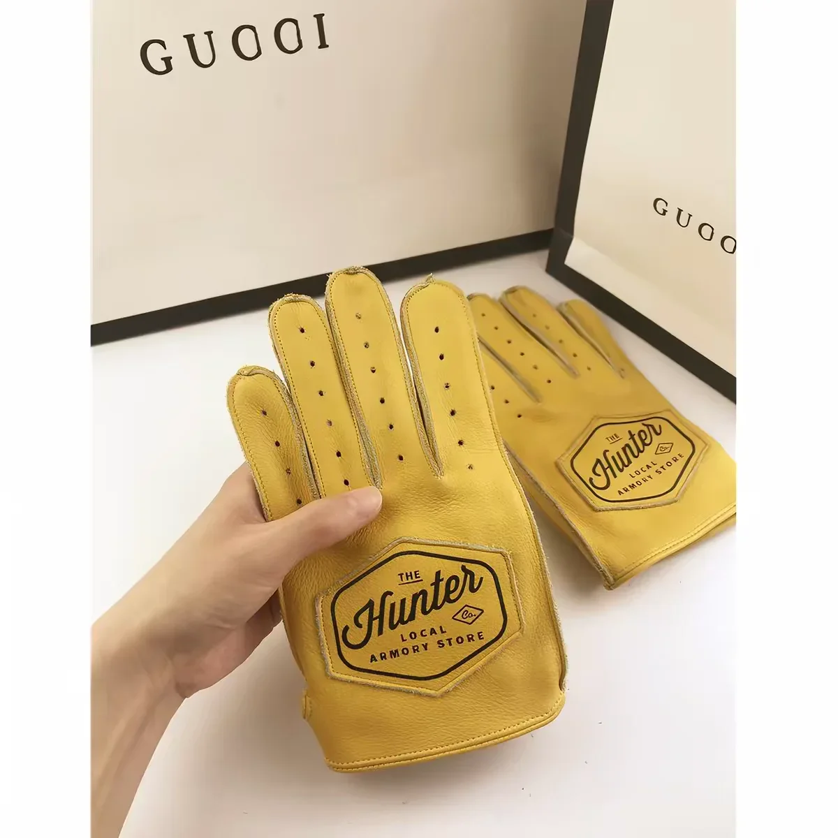 AliExpress PIAOXUN Anti Slip Retro Leather Full Finger Gloves for Motorcycle Cycling and Fitness Durable Comfortable