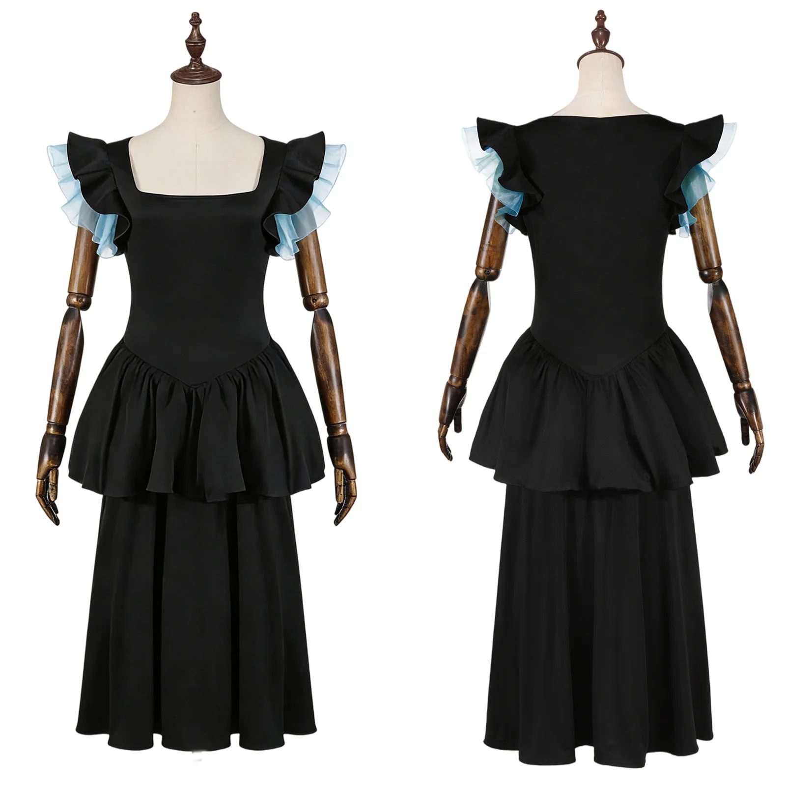 

Kurokawa Akane Cosplay Costume Anime Girl Black Square Collar Dress Singing Dress Stage Performance Dress Halloween Uniform