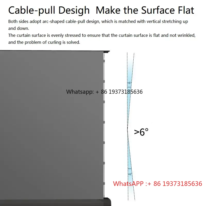 4k 3d 120 Inch Floor Rising Motorized  Long Throw Fresnel Projector Screen