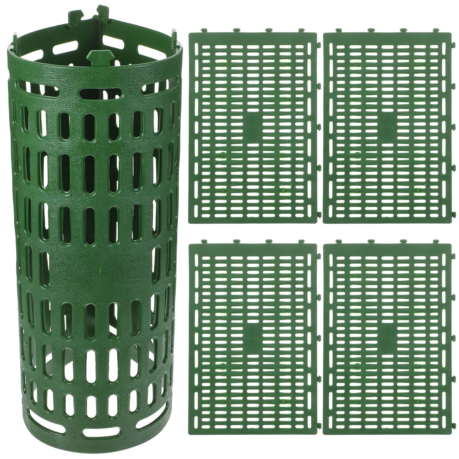 

5 шт., защита для ствола деревьев для сада, пластиковый защитный чехол, простая установка, съемный дизайн, ветрозащитная поддержка роста растений