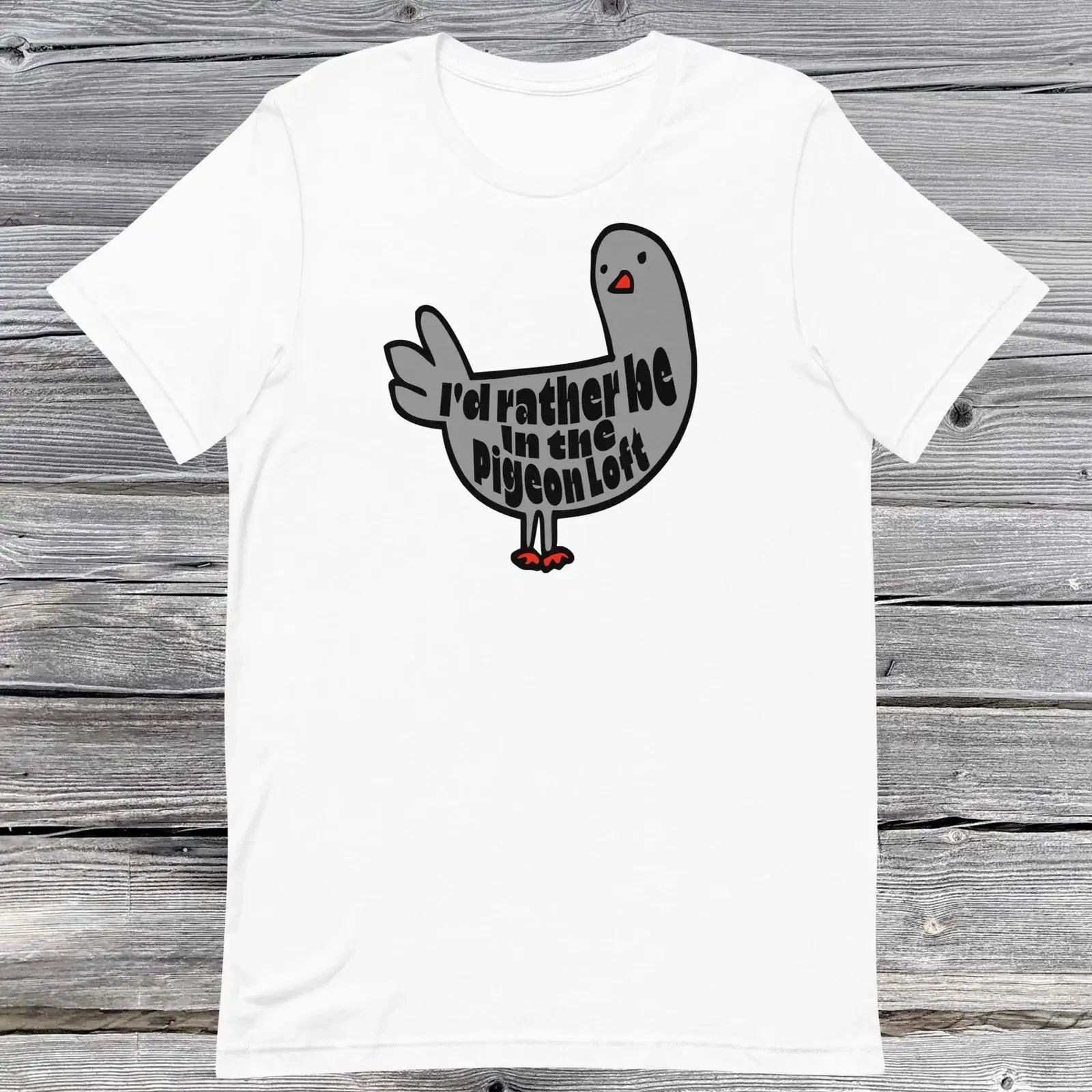 I'd Rather Be In The Pigeon Loft Doodle T Shirt Funny Fancier Bird Watcher Retro vintage Washed Breathable streetwear Versatile