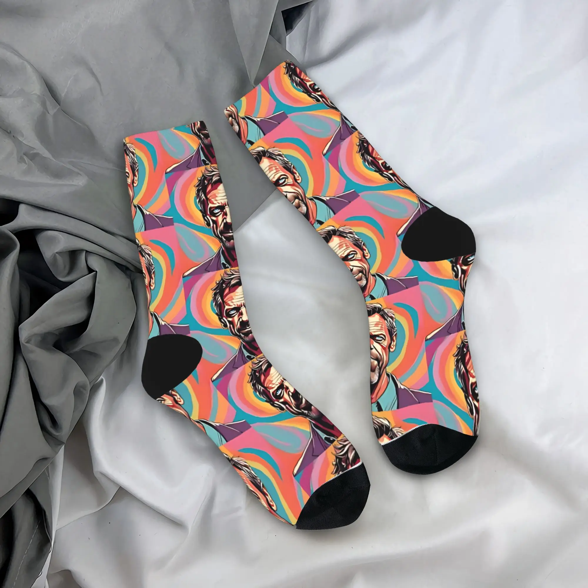 

Мужские носки унисекс Dr. Gregory House, психоделические чулки, осенние винтажные мягкие носки, дизайнерские нескользящие носки для бега