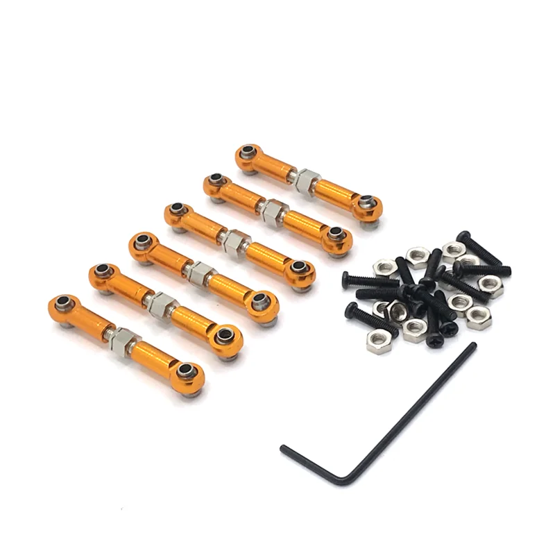 Metal Upgrade Retrofit Adjustable Pull Rod For WLtoys 184011 A949 A959 A969 A979 K929 RC Car Parts