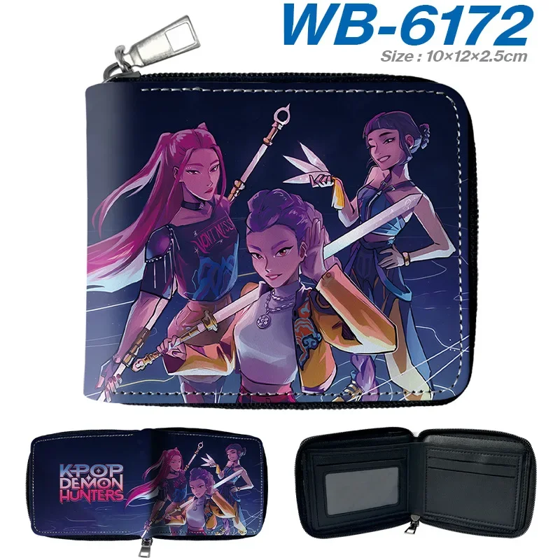 K-pops شيطان الصيادين أنيمي محفظة نسائية للعملات المعدنية عمل الشكل Kawaii رومي زوري ميرا موضة سستة محفظة جلدية صبي الفتيات هدية عيد ميلاد