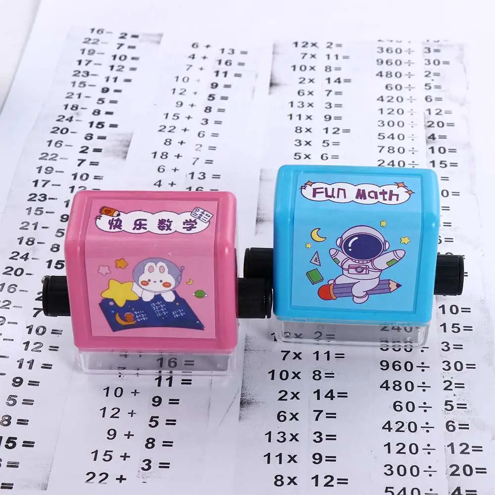 Suministros para profesores, material escolar para estudiantes, sello de cálculo aritmético de matemáticas, sello enrollable de números, rodillo de práctica matemática