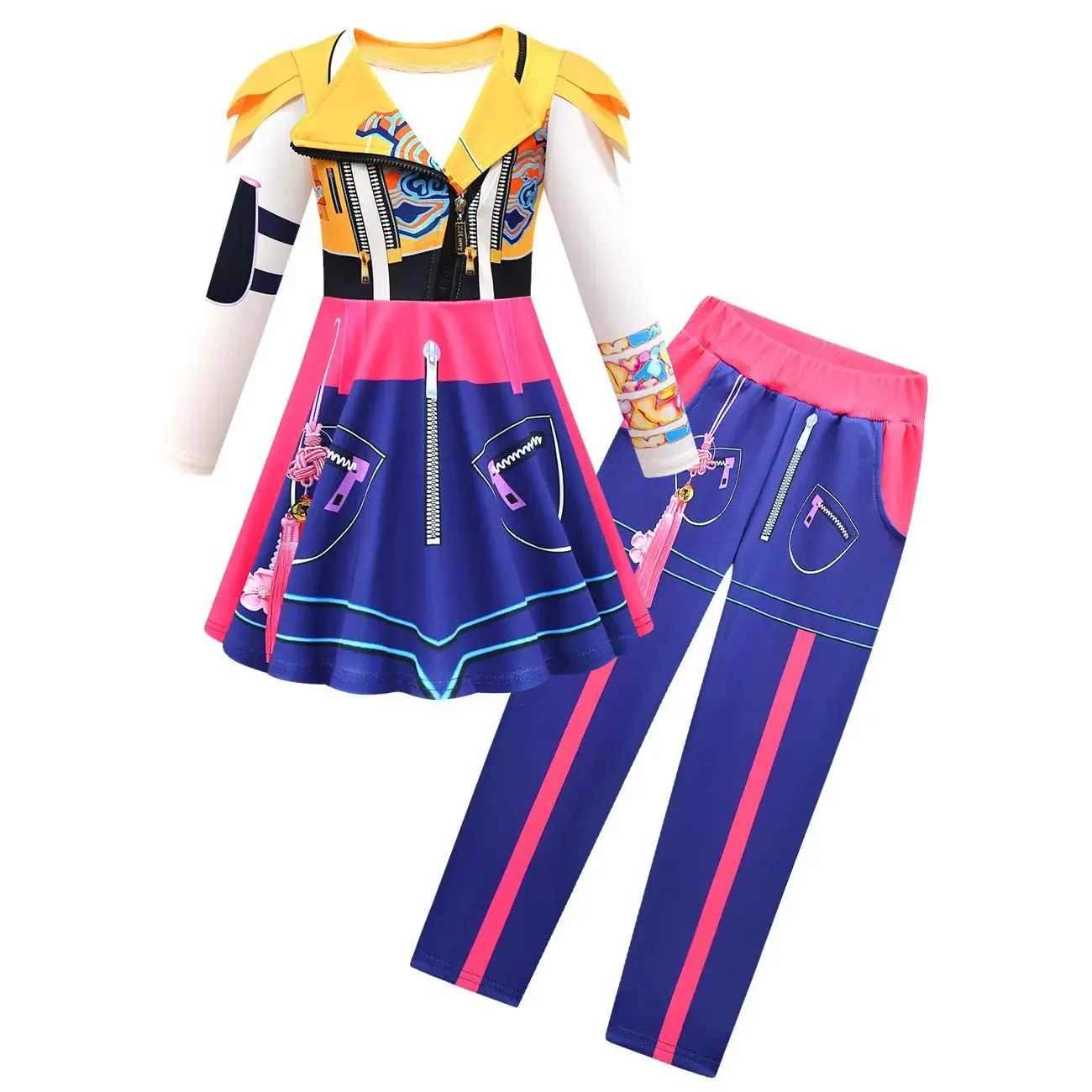 2025 Halloween Enfants Kpop chasseurs de démons Rumi Zoey Mira Cosplay Huntrix Costume perruque pour filles vêtements