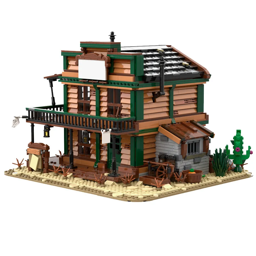 

MOC-151938 Офис шерифа, двухэтажное съемное здание, детали 3035, подарок