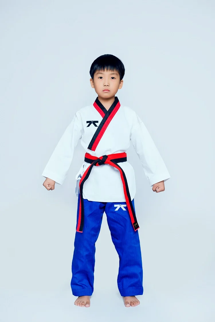 Firmway Taekwondo Uniformen Rood Blauw Volwassen Kinderen TKD Uniform Trainingspakken Tieners Poomsae Dobok TaeK Won Do & Karate Kleding