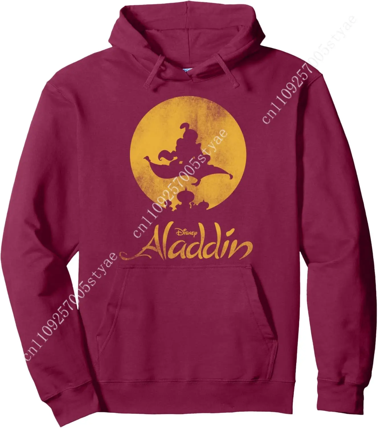 Sudadera con Capucha con Estampado de Silueta de Alfombra Mágica de Disney Aladdin