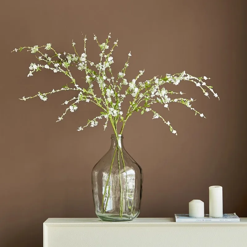 115CM Artificial Snow Willow Flower Living Room Dining Table Decoration Ornaments Artificial Plant Photography Props