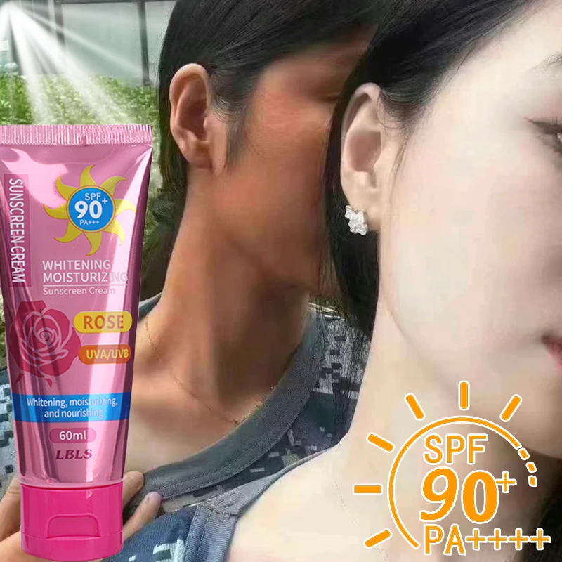 Sunscreen SPF90+ UV Radiation Protection Lsolation Moisturizing Brighten Face Body Arm Thighs Sunblock Skin Care Sunscreen Cream