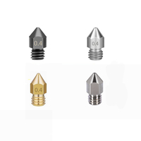 5PCS FLSUN QQ-S PRO Extruder Nozzle Q5 Hotend QQS 3D Printer Part 0.4mm Brass/Stainless/Hardened Steel/TC4 Titanium Alloy 1.75mm