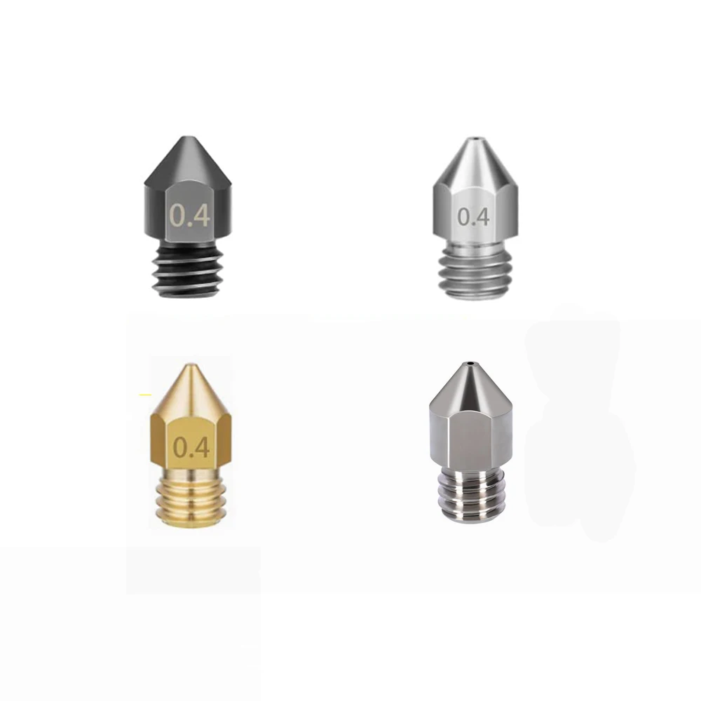 5PCS FLSUN QQ-S PRO Extruder Nozzle Q5 Hotend QQS 3D Printer Part 0.4mm Brass/Stainless/Hardened Steel/TC4 Titanium Alloy 1.75mm