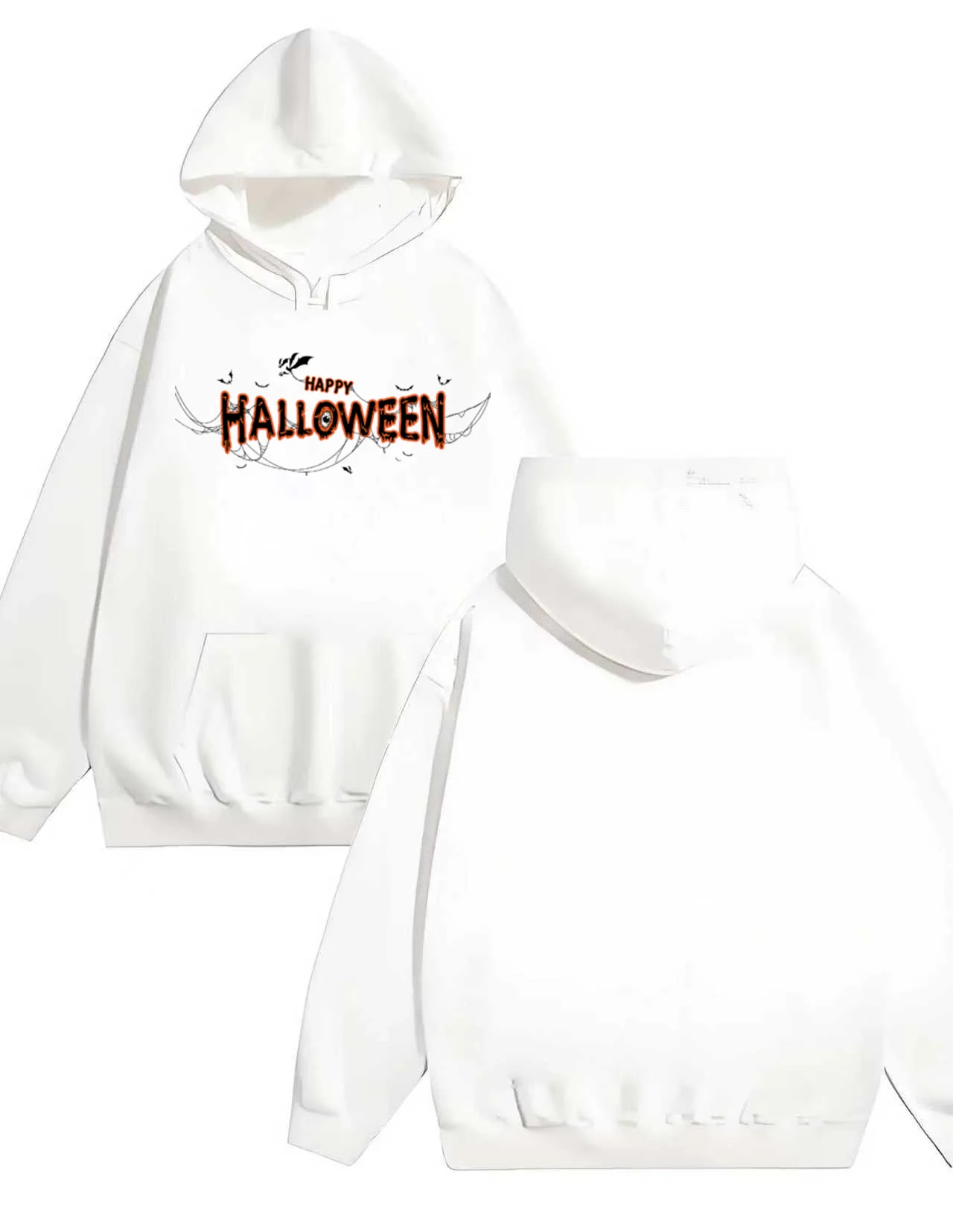 

2025 Новая модная мужская и женская модная свободная толстовка с капюшоном на Хэллоуин в темном стиле с принтом злой тыквы 330 г, повседневная сверхмощная толстовка с капюшоном