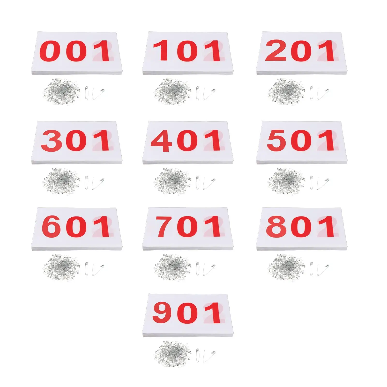 Sports Bibs with Numbers Polyester Pongee Running Competitor Bib for Adults School and Marathon Races