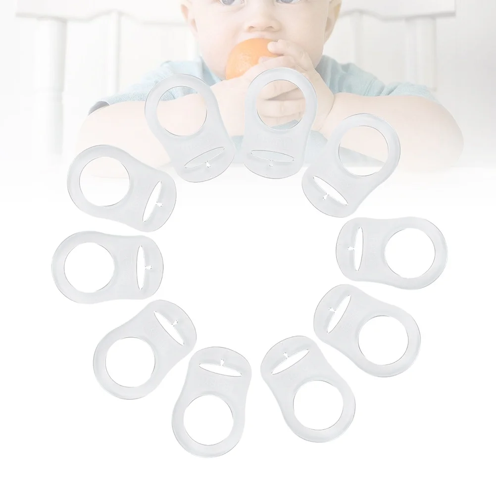 15 قطعة لهاية سيليكون حامل الطفل مشبك حلقي لحديثي الولادة مهديء آمنة غير سامة Bpa خالية الرضع تغذية الملحقات #4
