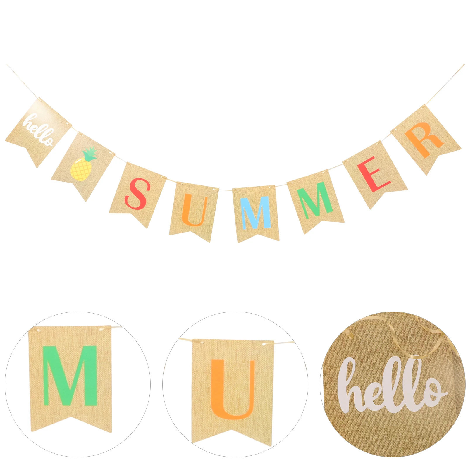 

Festive Summer Garland Decorations Party Banners Hello Wedding Birthday Decor for Adults