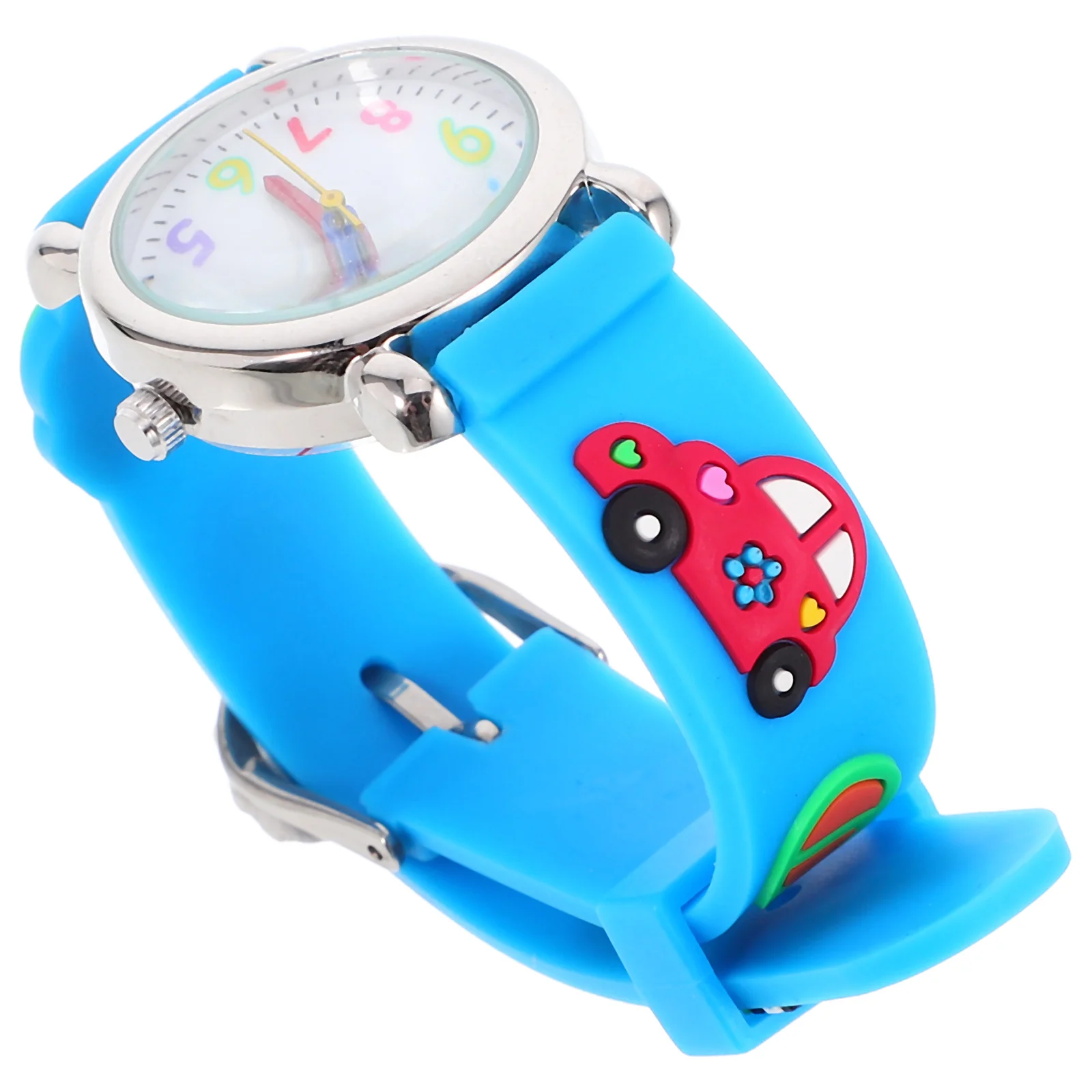 ساعة يد كوارتز مركبة كرتونية هدية عيد ميلاد إبداعية لساعة الرسوم المتحركة #4