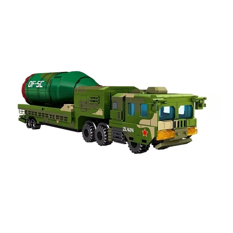 

SEMBO BLOCK Strong Nation's Glory Dongfeng 5C Missile Vehicle Building Blocks Military Assembly Model Educational Toy for Boys
