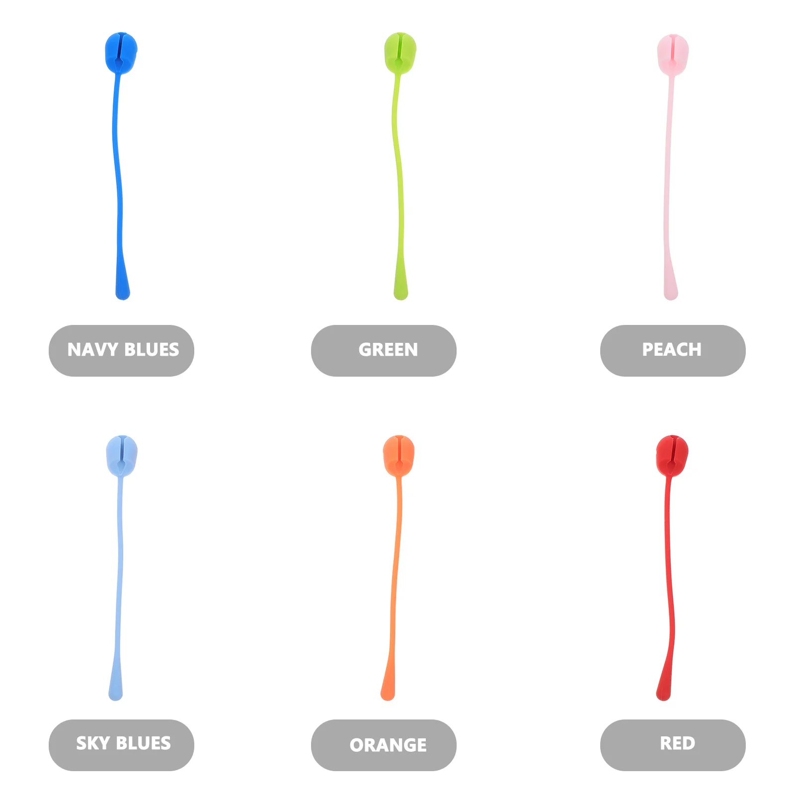 สายรัดซิลิโคน 16 ชิ้น ใช้ซ้ำได้ สำหรับจัดระเบียบสายไฟบนโต๊ะ งานหนัก สำหรับจัดการสายไฟ สายรัดแบบแน่น ใช้ได้ทั้งภายในและภายนอกอาคาร