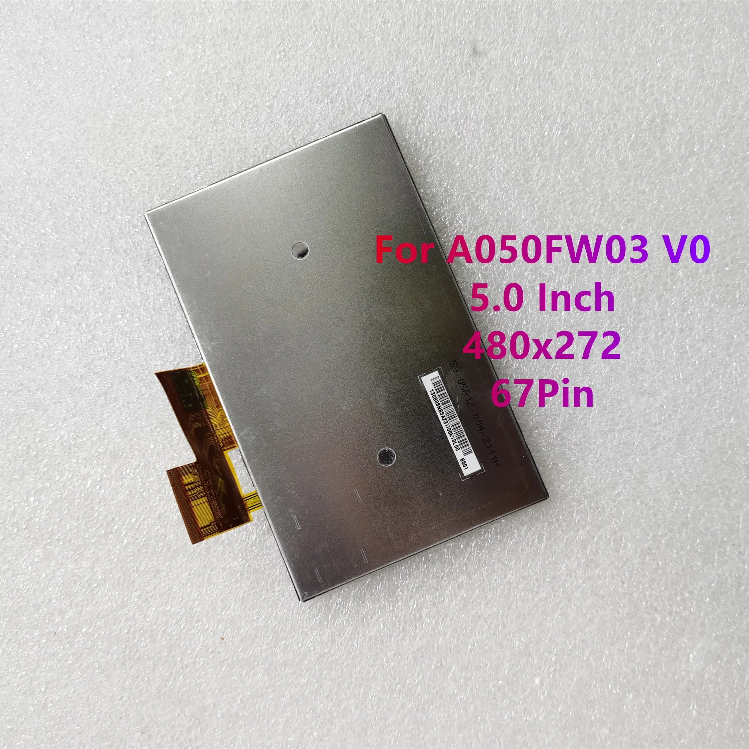 For 5.0 Inch 480*272(RGB) 67Pin A050FW03 V0 LCD Display Screen With Touch Screen For Garmin GPS LCD Display Tested