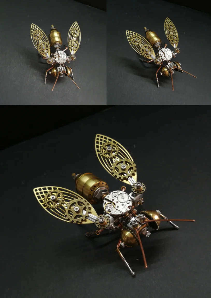 Diy Mechanische Bee Steampunk Insecten Metalen Model Bouwpakketten Voor Volwassenen Assemblage Ambachten Assembleren Modellen Speelgoed Geschenken