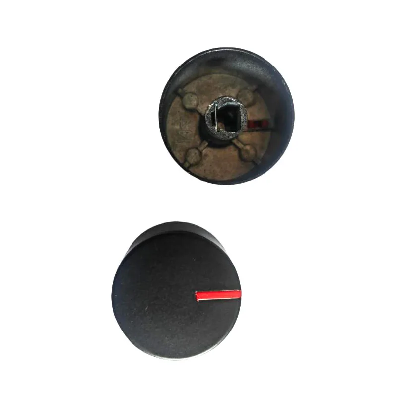 2PCS/lot Gas Burner Black Metal Knobs 0 Degree 8mm Diameter