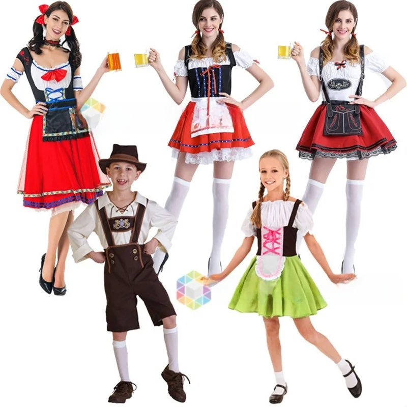 

Bavarian Beer Festival Costume Women's Halloween Knocking Dress Outfit Polyester Material 18-25 Years Old Suitable Age Group