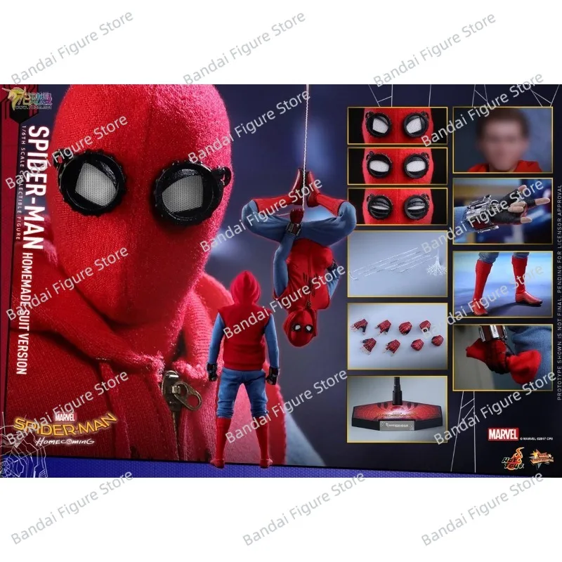 

HOTTOYS HT MMS414 1/6 Spider-Man Homemade Suit Version Action Figure Home Coming Season Original 12" Full Set Hobby Collection