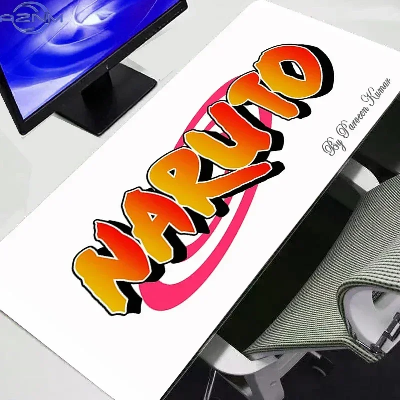 Naruto Uzumaki Nine‑Tails Seal Anime Mousepad, Rubber Non‑Slip Large Desk Mat, Cool Ninja Gaming Mouse Pad for Keyboard Laptop H 3