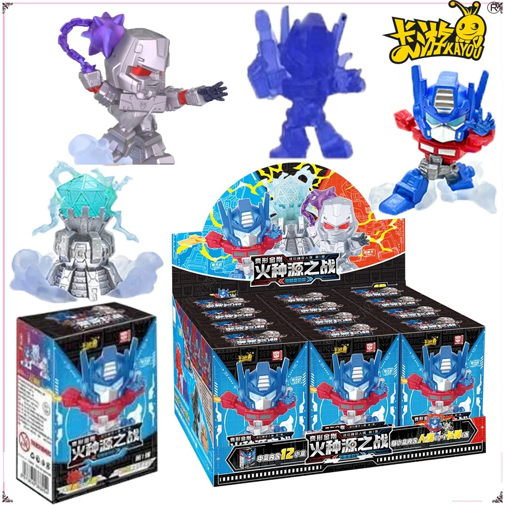 

Kayou Transformers Mini Eraser Figures Battle Source of Fire Blind Box Rare Cartoon Anime Characters Collect Model Toys Gifts