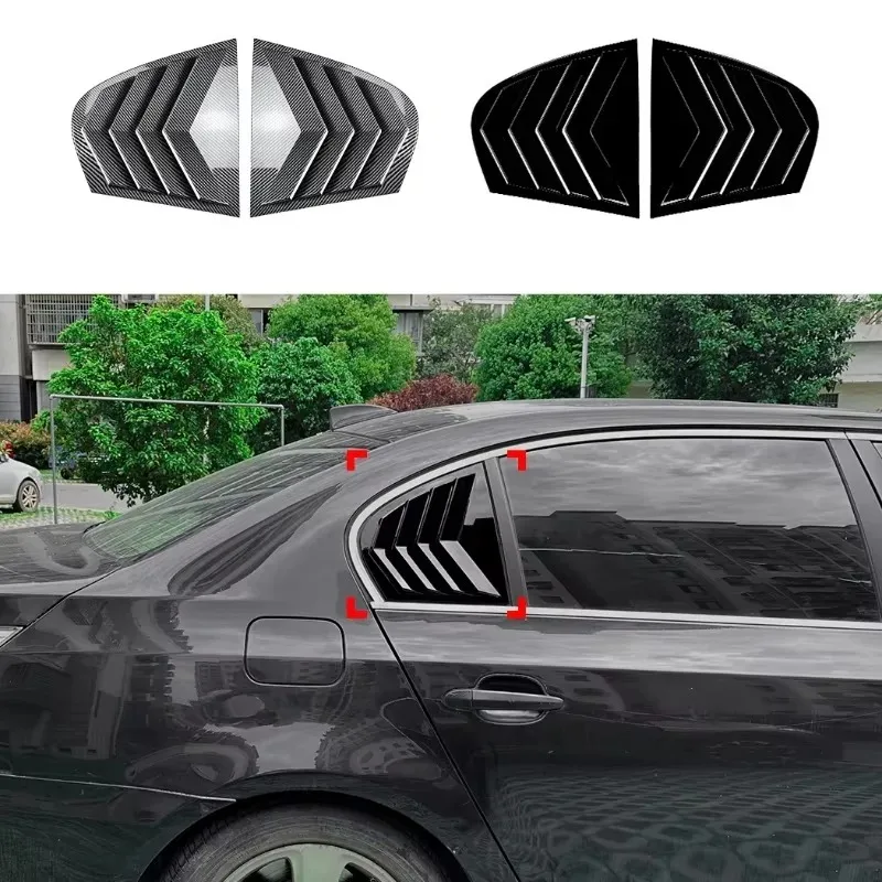 

For BMW 5 Series E60 2004-2010 ABS Car Rear Side Window Rear Triangle Window Spoiler Louver Trim Exterior Accessories