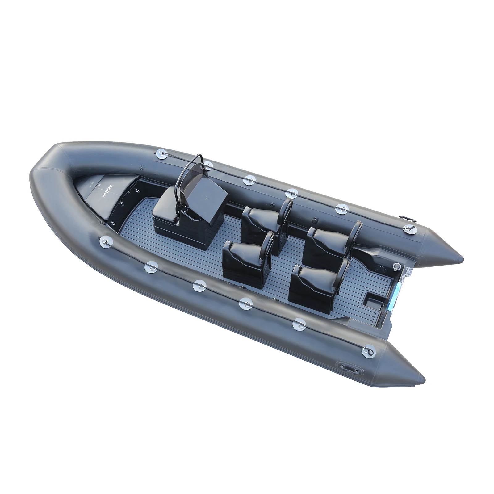 RIB520 Fiberglass High-Speed Inflatable Sport Yacht Fishing Boat 8-Person Capacity Eco-Friendly Light Weight