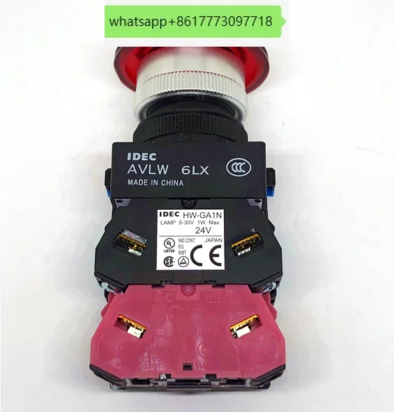 

IDEC genuine Hequan AVLW42211DR 20 01 10DR mushroom head emergency stop button switch with light 02DR