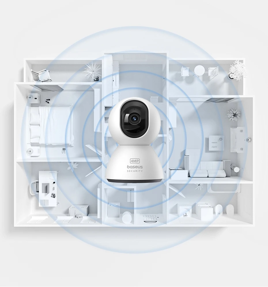 Baseus 4MP IP Kamera Smart 5G WIFI Sicherheit Kamera Indoor Hause Schutz PT 3K Hohe Klarheit Zwei-wege Audio Überwachung Kamera – Detail 14