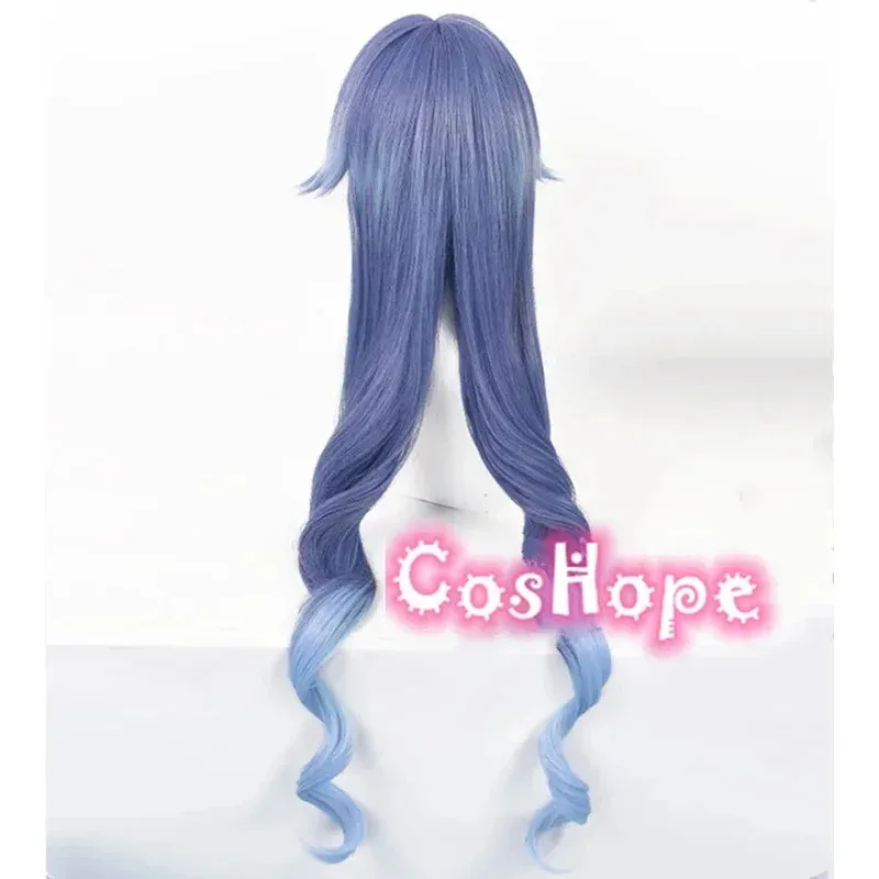 Parrucca NewLayla riccia blu sfumata Anime Cosplay parrucche sintetiche resistenti al calore Halloween2025