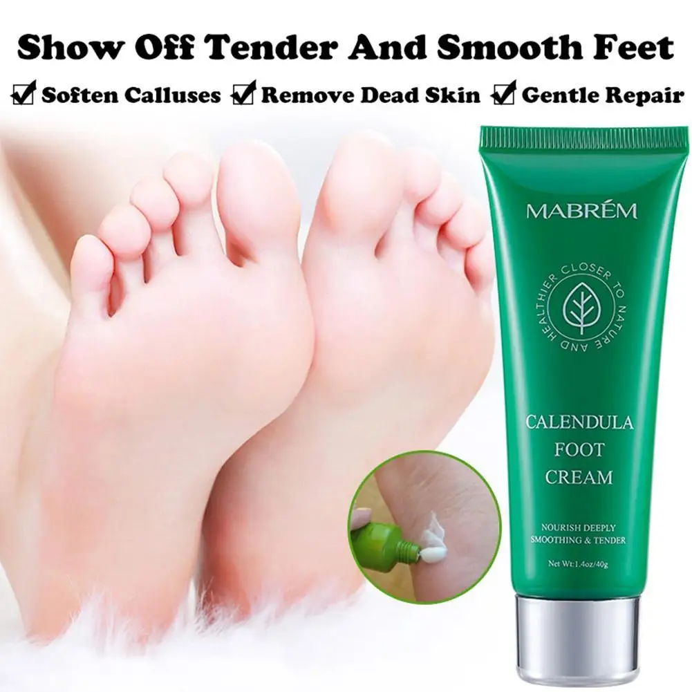 Caléndula blanqueamiento crema para el talón agrietado exfoliante hidratante profundo crema nutritiva para los pies producto para el cuidado de los pies para mujeres y hombres